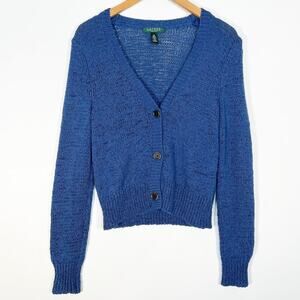 Lauren Ralph Lauren Blue Cardigan Sweater